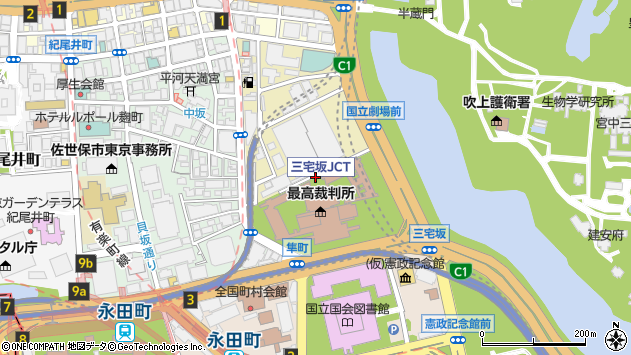 〒102-0092 東京都千代田区隼町の地図