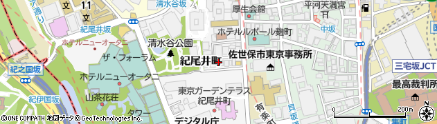 紀尾井アートギャラリー・江戸の伊勢型紙美術館周辺の地図