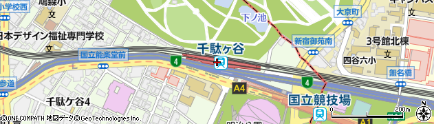 千駄ケ谷駅周辺の地図