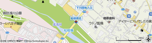 松枝橋北周辺の地図
