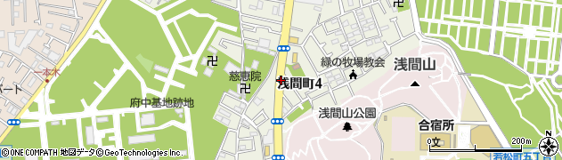浅間山公園周辺の地図