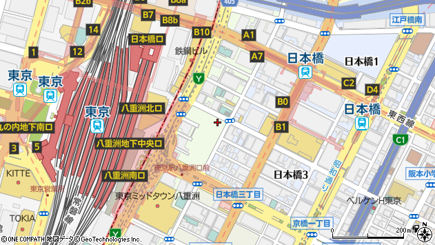 〒103-0028 東京都中央区八重洲１丁目の地図