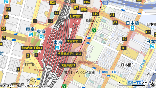〒100-6727 東京都千代田区丸の内 グラントウキョウノースタワー（２７階）の地図