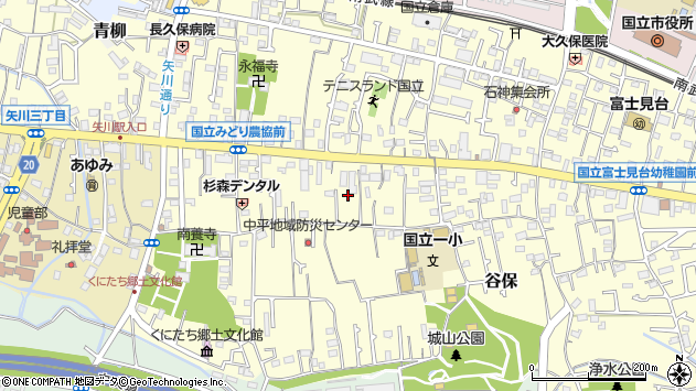 〒186-0011 東京都国立市谷保の地図