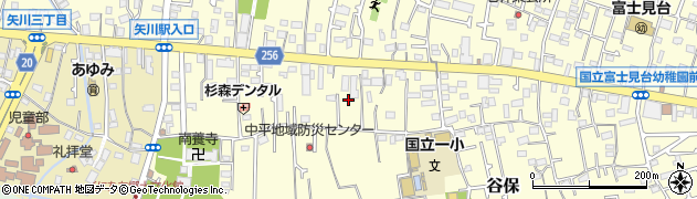 東京都国立市谷保周辺の地図