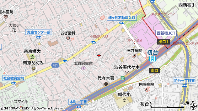 〒151-0071 東京都渋谷区本町の地図
