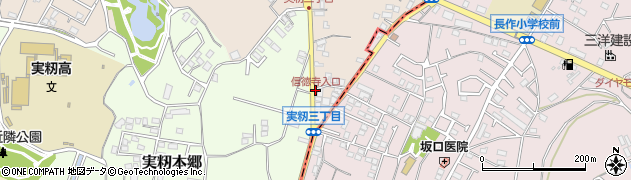 信徳寺入口周辺の地図