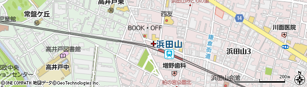 デイリーヤマザキ浜田山駅前店周辺の地図
