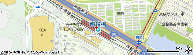 千葉県船橋市若松周辺の地図