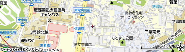 東京都新宿区信濃町周辺の地図