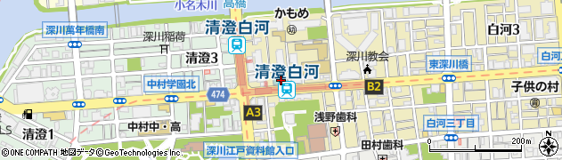 コンフォートホテル東京清澄白河周辺の地図