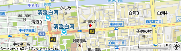 日本バプテスト深川教会周辺の地図