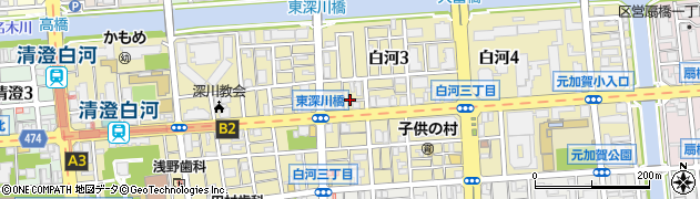 東京都江東区白河周辺の地図