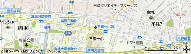 武蔵野進学セミナー新川教室周辺の地図