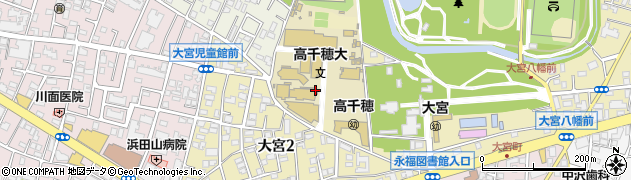 高千穂大学　学務部就職支援課周辺の地図