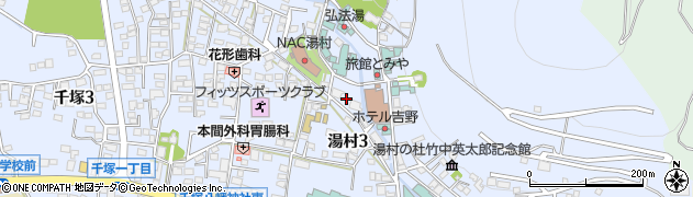 山梨県甲府市湯村周辺の地図