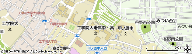 工学院大学附属高等学校周辺の地図