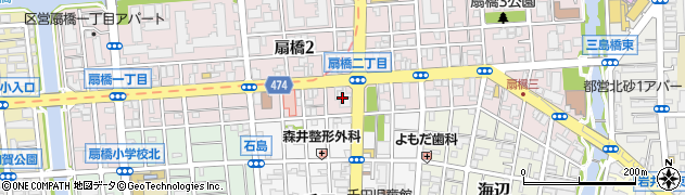 東京都江東区扇橋2丁目4周辺の地図