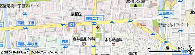 東京都江東区扇橋2丁目22周辺の地図