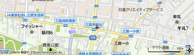 竹の葉薬局　三鷹新川店周辺の地図