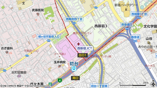 〒163-1420 東京都新宿区西新宿 東京オペラシティ（２０階）の地図