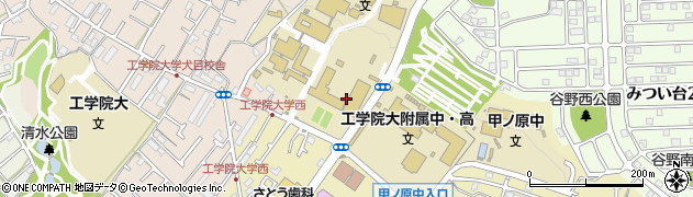 工学院大学八王子校舎　建築系学科事務室周辺の地図
