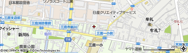 東京都三鷹市新川6丁目2-17周辺の地図