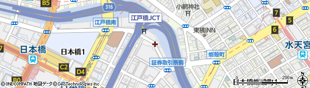東京都中央区日本橋兜町1周辺の地図