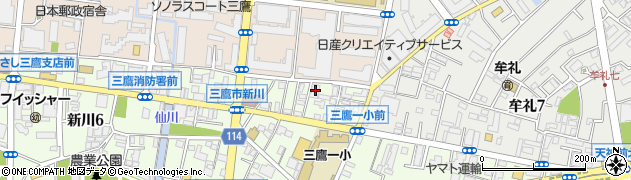 東京都三鷹市新川6丁目2-16周辺の地図