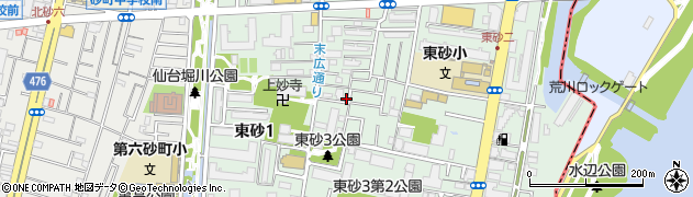 東京都江東区東砂2丁目2-8周辺の地図