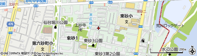 東京都江東区東砂2丁目2-7周辺の地図