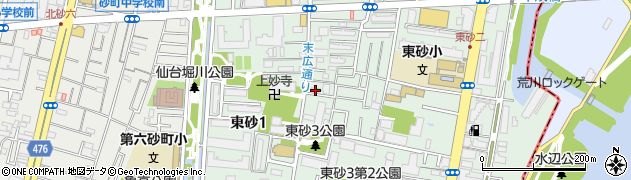 東京都江東区東砂2丁目2-11周辺の地図