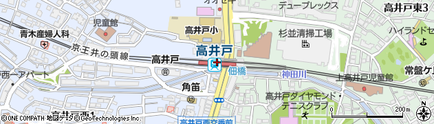 東京都杉並区周辺の地図