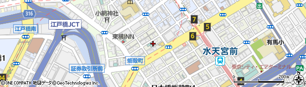 東京都中央区日本橋蛎殻町1丁目15周辺の地図
