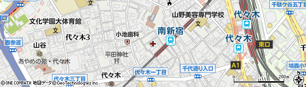 東京都渋谷区代々木2丁目32周辺の地図