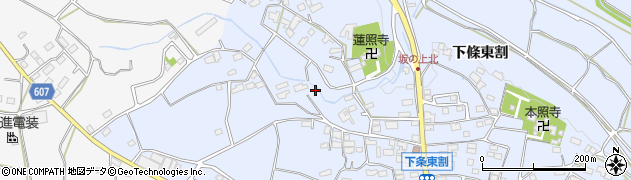 山梨県韮崎市龍岡町下條東割周辺の地図