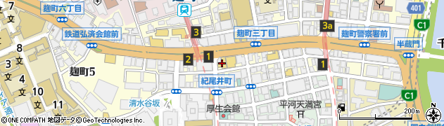 カレーハウスＣｏＣｏ壱番屋千代田区麹町店周辺の地図
