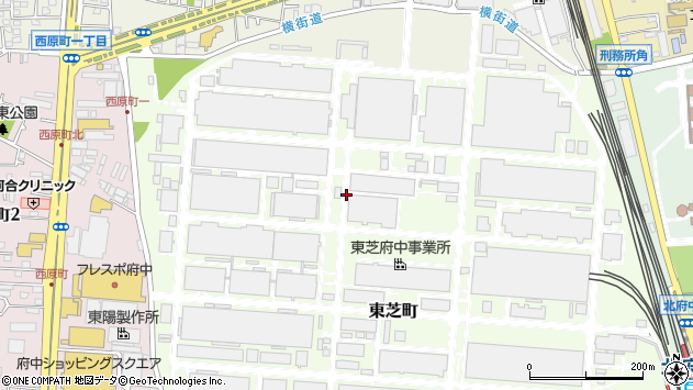 〒183-0043 東京都府中市東芝町の地図