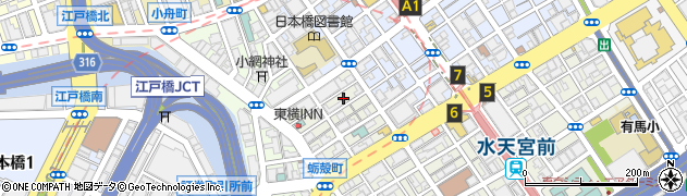 東京都中央区日本橋蛎殻町1丁目13周辺の地図