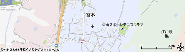 千葉県佐倉市宮本周辺の地図