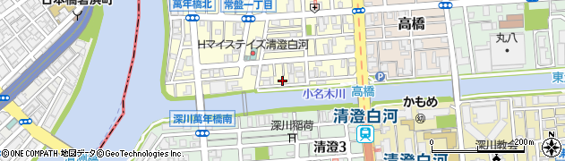 東京都江東区常盤2丁目1周辺の地図