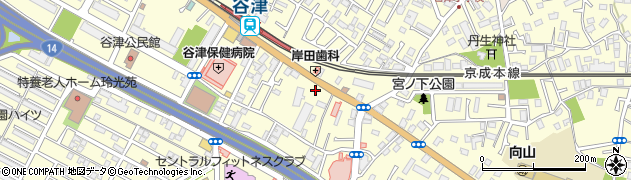 千葉県習志野市谷津周辺の地図