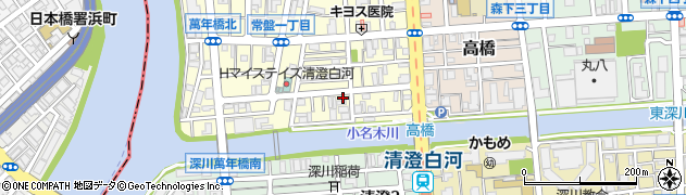 東京都江東区常盤2丁目1-9周辺の地図