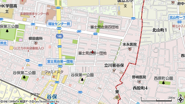 〒186-0003 東京都国立市富士見台の地図