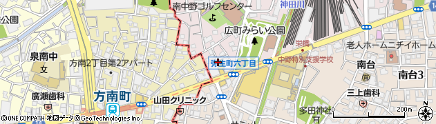 東京都中野区弥生町6丁目10周辺の地図