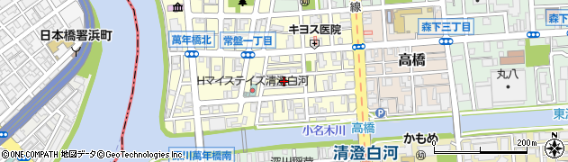 東京都江東区常盤2丁目3周辺の地図