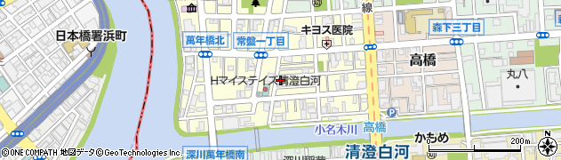 東京都江東区常盤2丁目3-2周辺の地図