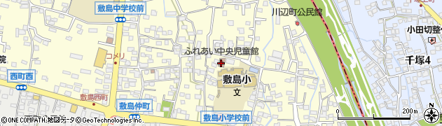甲斐市　敷島ふれあい中央児童館周辺の地図