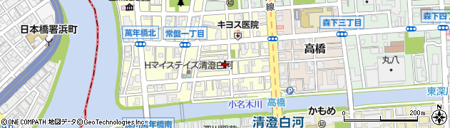東京都江東区常盤2丁目3-8周辺の地図