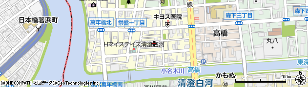 東京都江東区常盤2丁目3-5周辺の地図